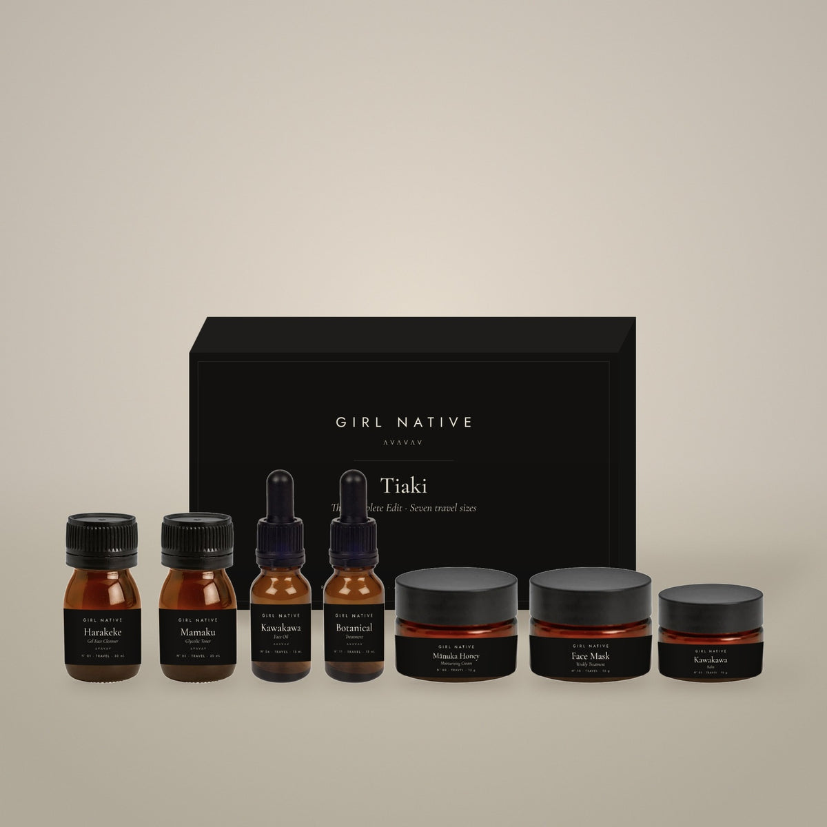 Tiaki · The Complete Edit — All Seven Travel Sizes
