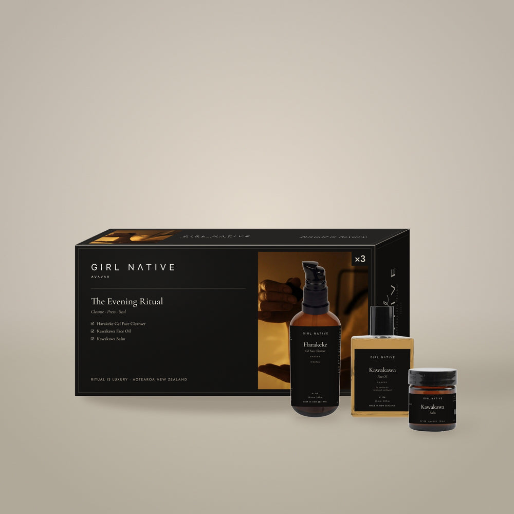 The Evening Ritual — Cleanser, Face Oil & Balm